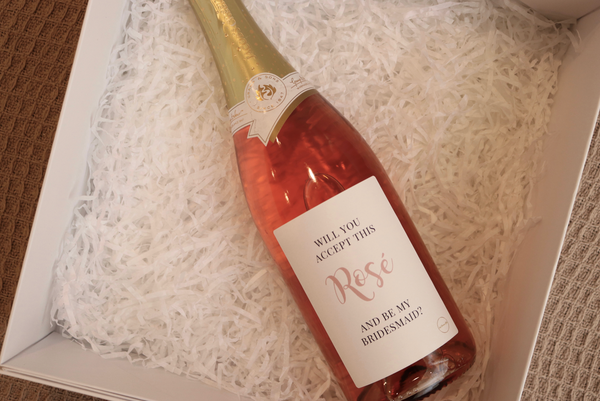 Will you accept this Rosé? Proposal wine label