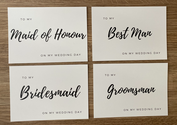 Bridal Party thank you cards