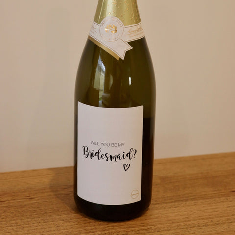 Wine bottle Label Bridal Party Proposal